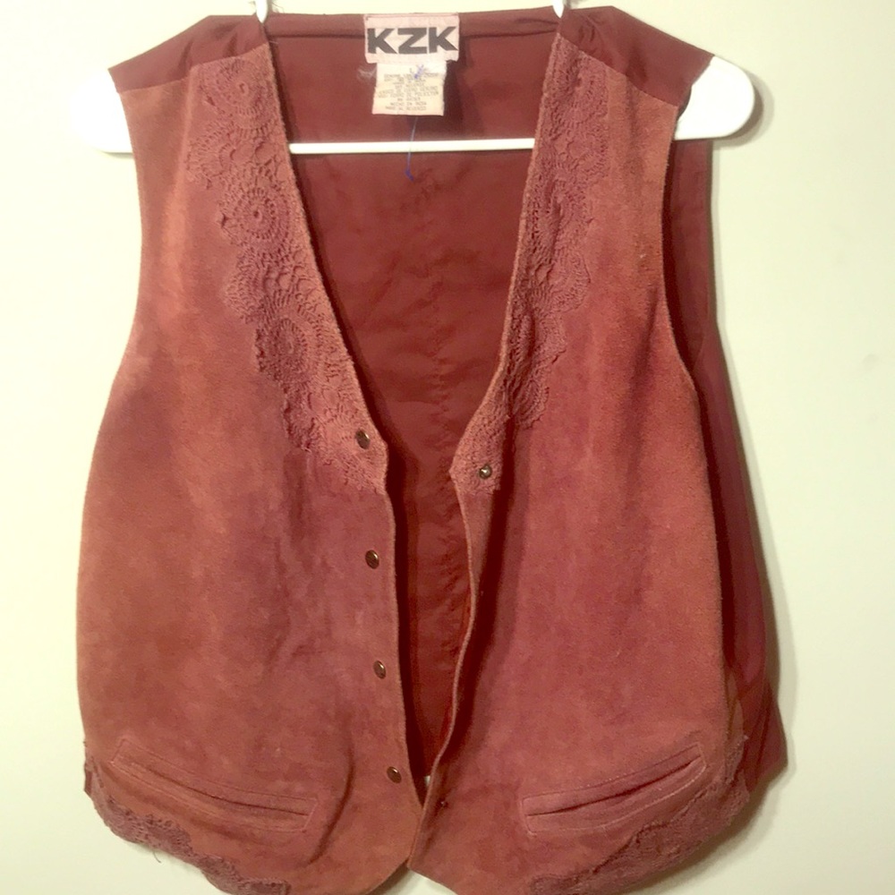 Vintage champagne genuine leather